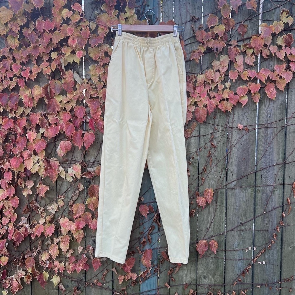 Vintage butter yellow tapered trousers